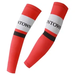 XINTOWN Red White Stripe Cycling Arm Warmers