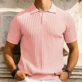 2024 New Summer Candy Color Knit Polo Shirt for Men Breathable and Cool Brand Quality Mens Summer Short Sleeve T Shirts MY1064