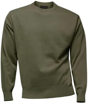 40% OFF - FRANCO PONTI Crew Neck - Mens Italian Merino Wool Blend - Sage - Size: XL