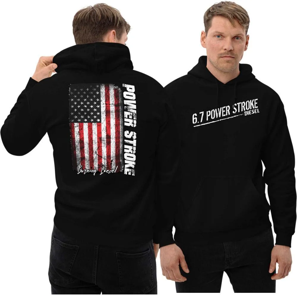 6.7 Powerstroke Hoodie Power Stroke Sweatshirt - Burning Diesel