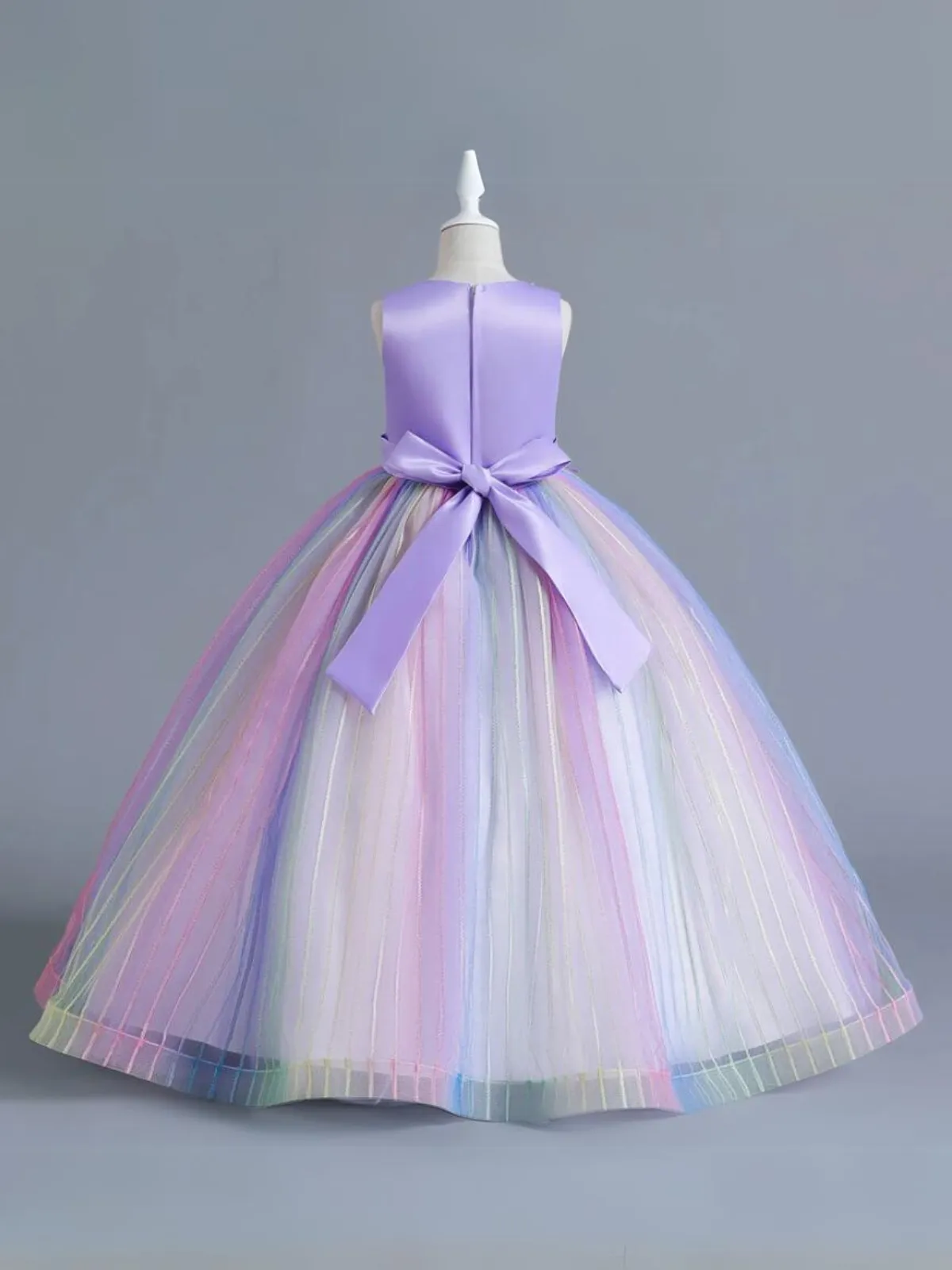 A Little Bit Of Lace Rainbow Tulle Special Occasion Gown