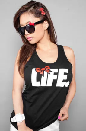 Adapt - Ashley Vee Bow Life Women's Tank Top, Black