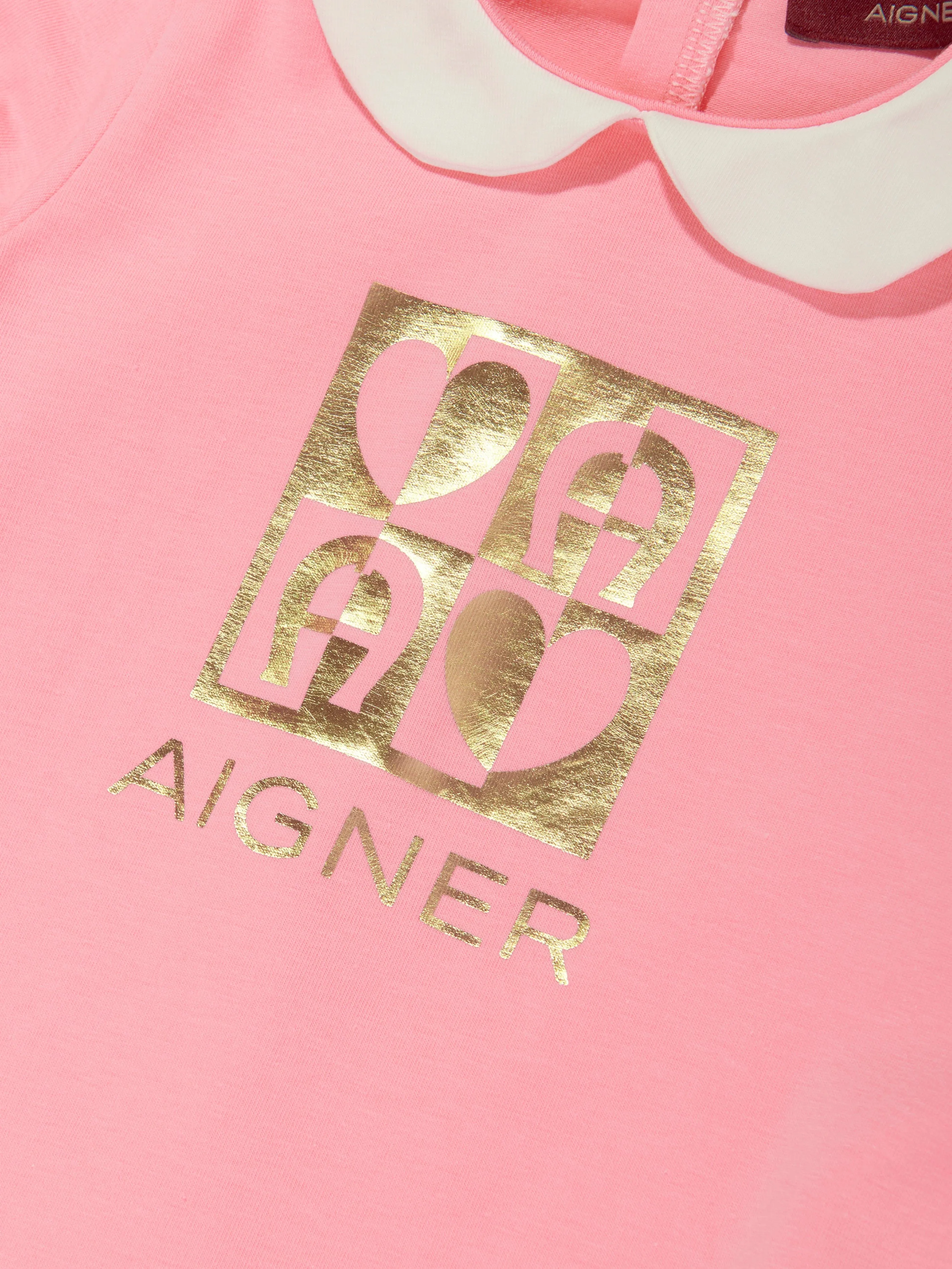 Aigner Baby Girls Logo Print Dress in Pink