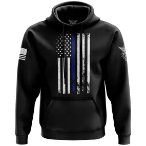 American Flag Thin Blue Line Hoodie