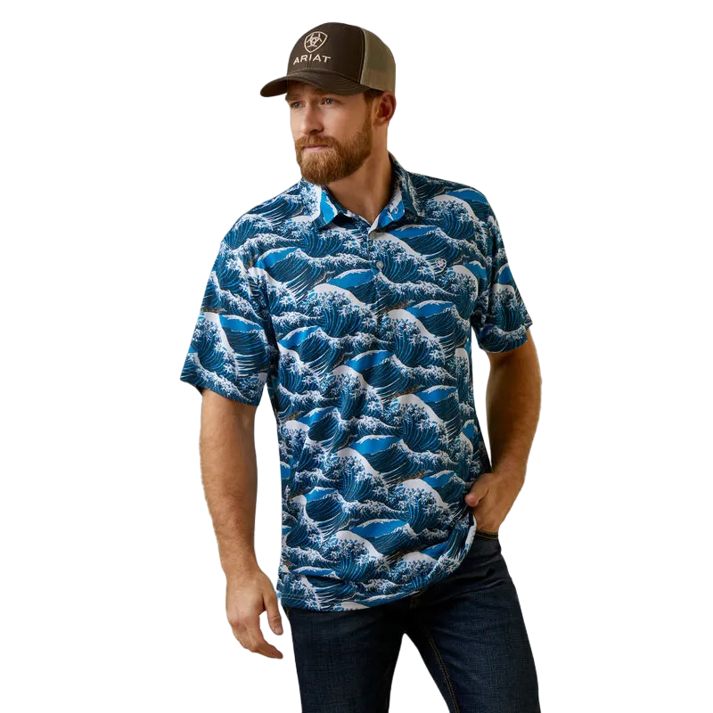 Ariat Men's Printed Western Aloha Polo Shirt