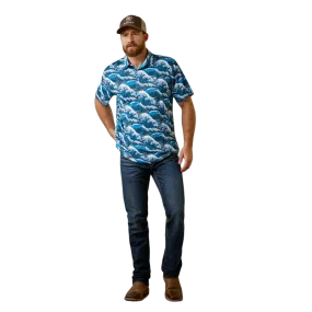 Ariat Men's Printed Western Aloha Polo Shirt