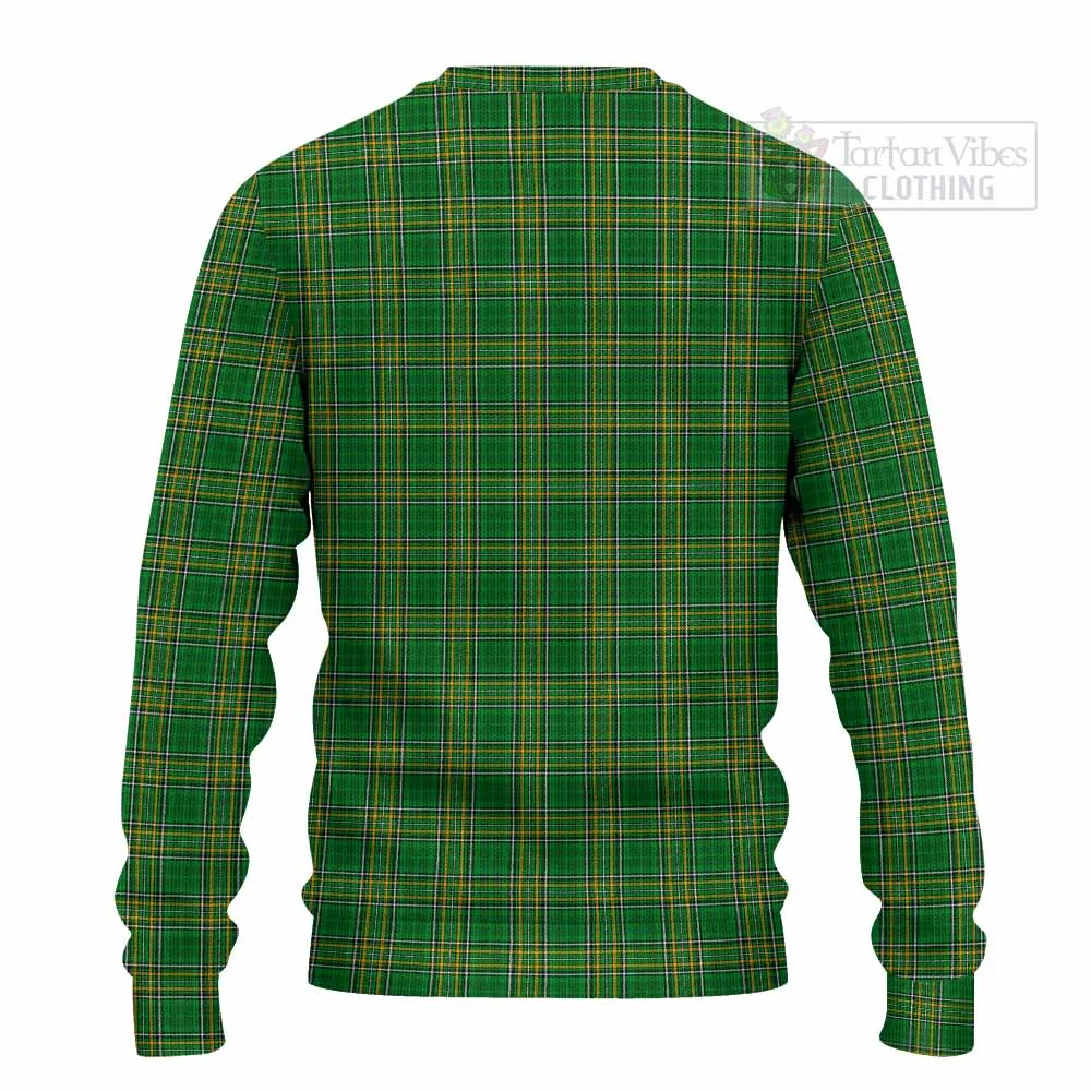 Atkinson Irish Clan Tartan Knitted Sweater with Coat of Arms