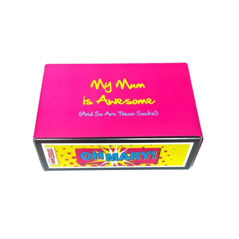 Awesome Mum Oddsocks Gift Set - Ladies Novelty Socks