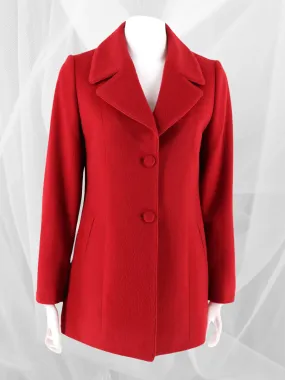 Baby Alpaca Classic Blazer Coat - Red