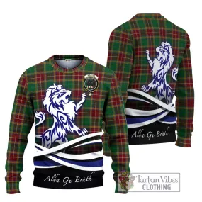 Baxter Tartan Ugly Sweater with Alba Gu Brath Regal Lion Emblem