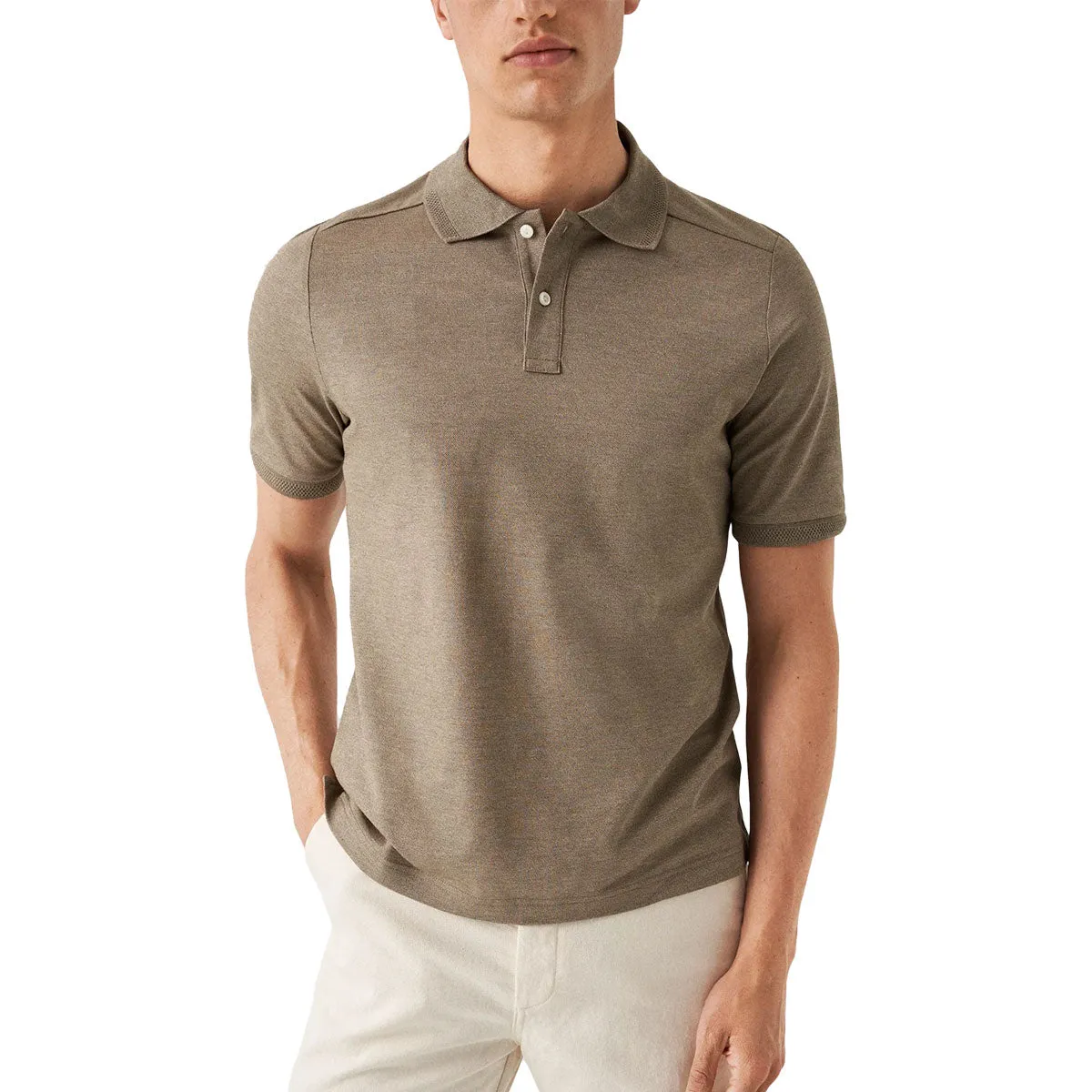 Beige Filo Di Scozia Piqué Polo Shirt