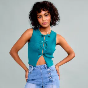 best in bow top - teal