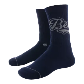 BEX Slugger Navy Crew Socks Size Large - AP0121MNL