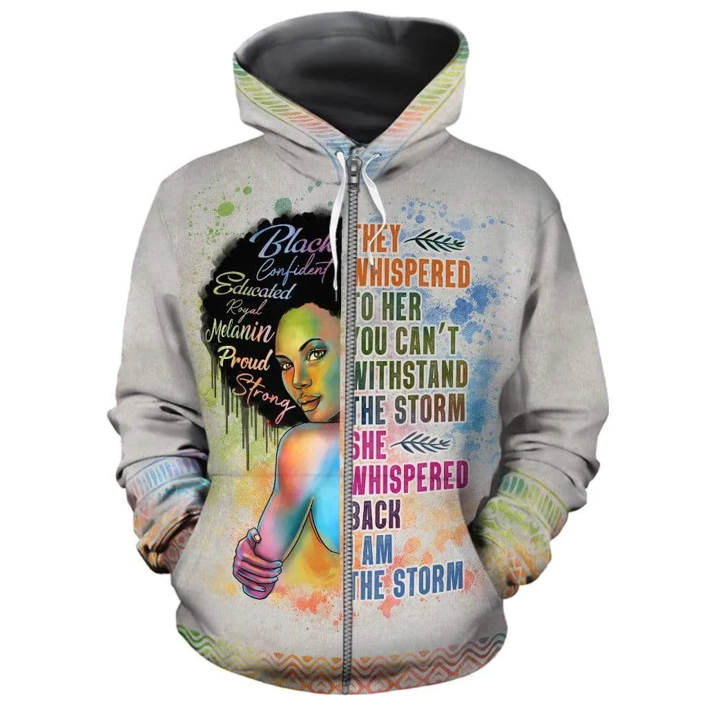 Black Girl I Am The Storm All-over Hoodie