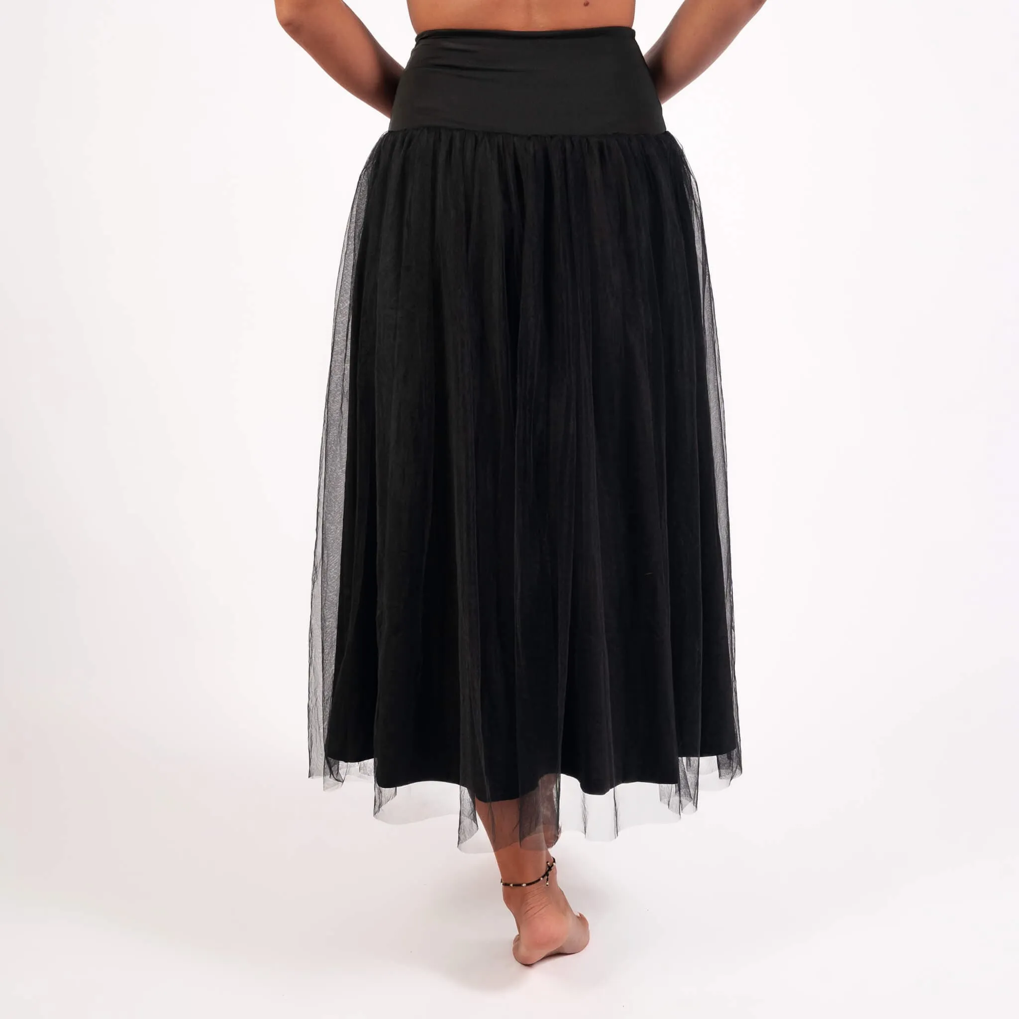 Black Maxi Tulle Skirt