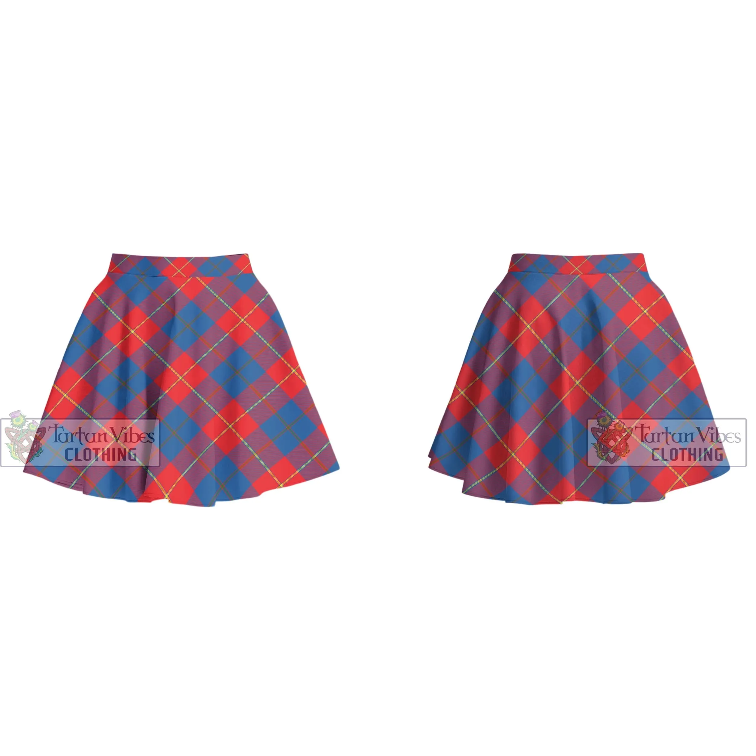 Blane Tartan Women's Plated Mini Skirt