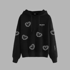 'Blvck x Keith Haring' Pattern Hoodie