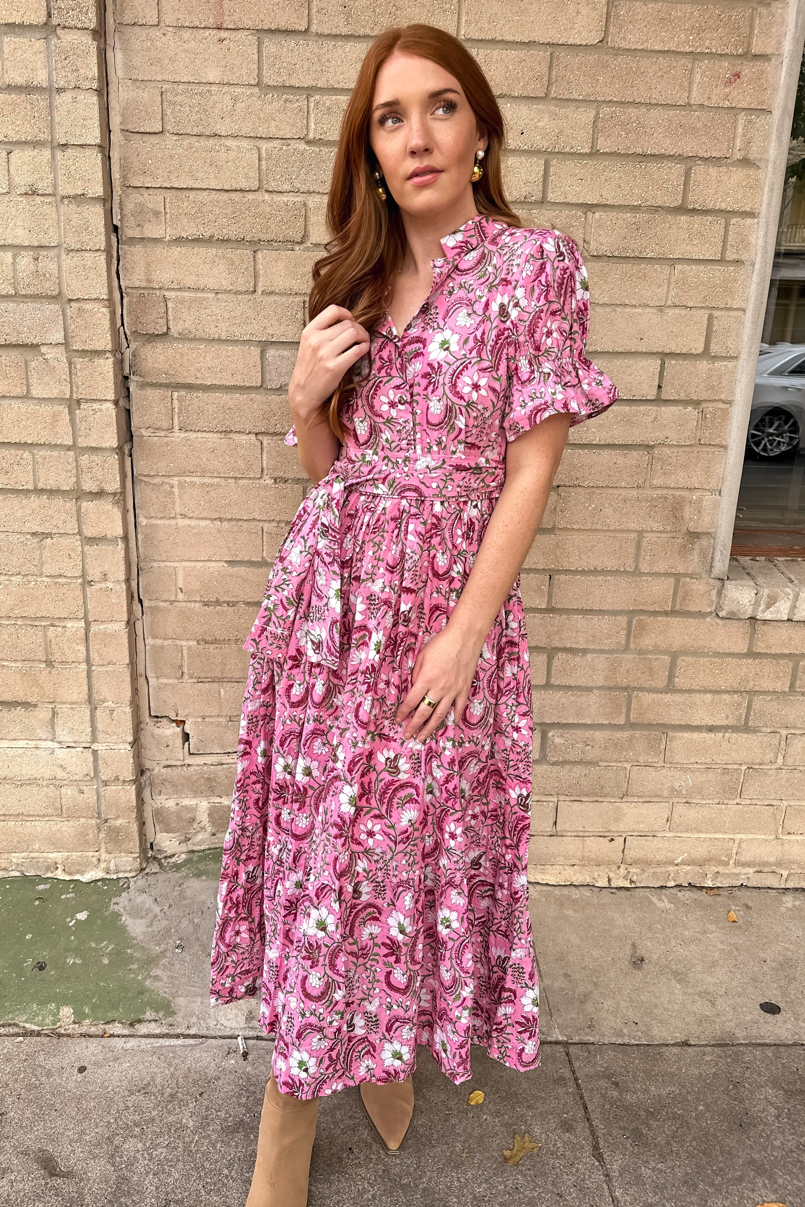 Bohemian Gemme Blair Maxi-Pink Floral