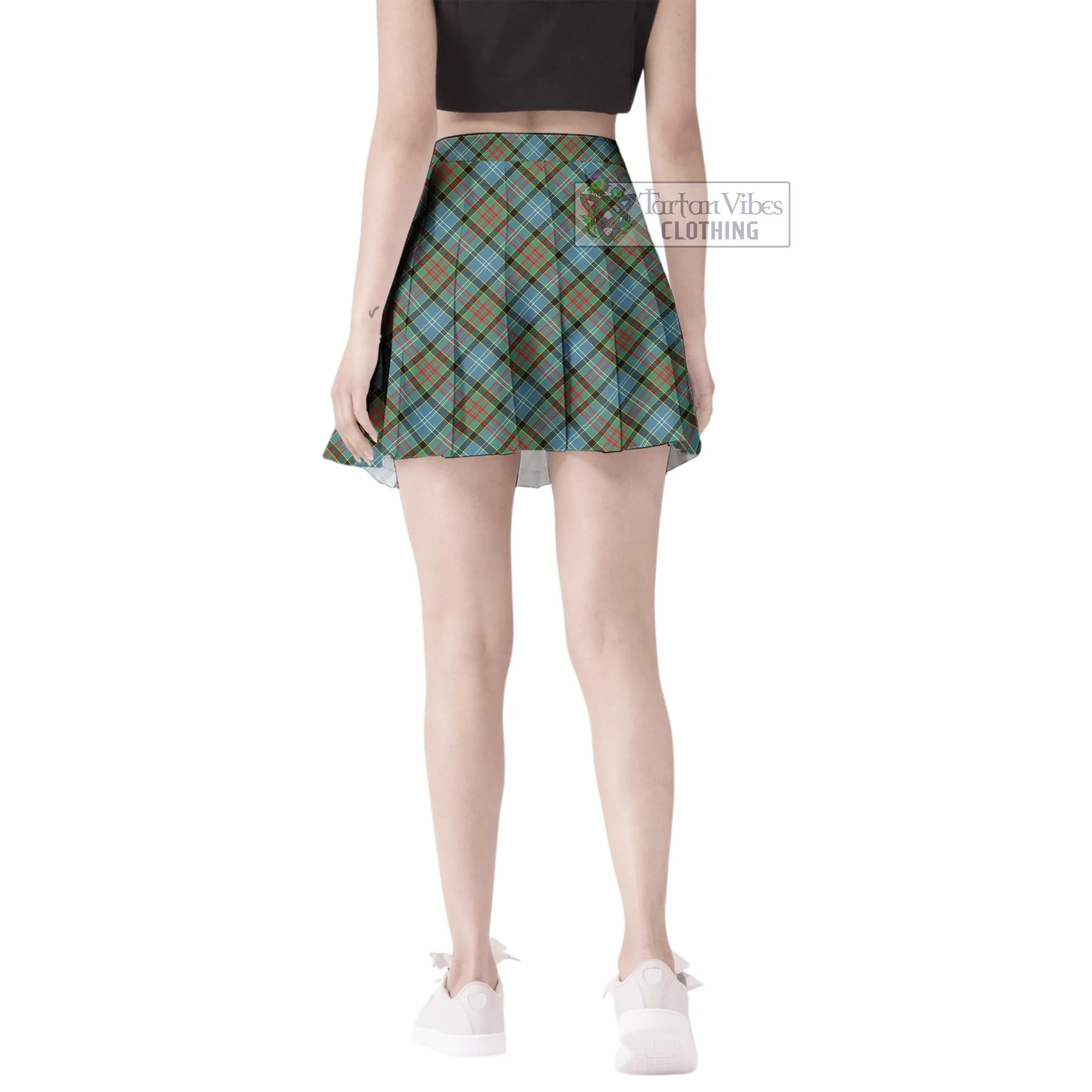 Brisbane Tartan Women's Plated Mini Skirt