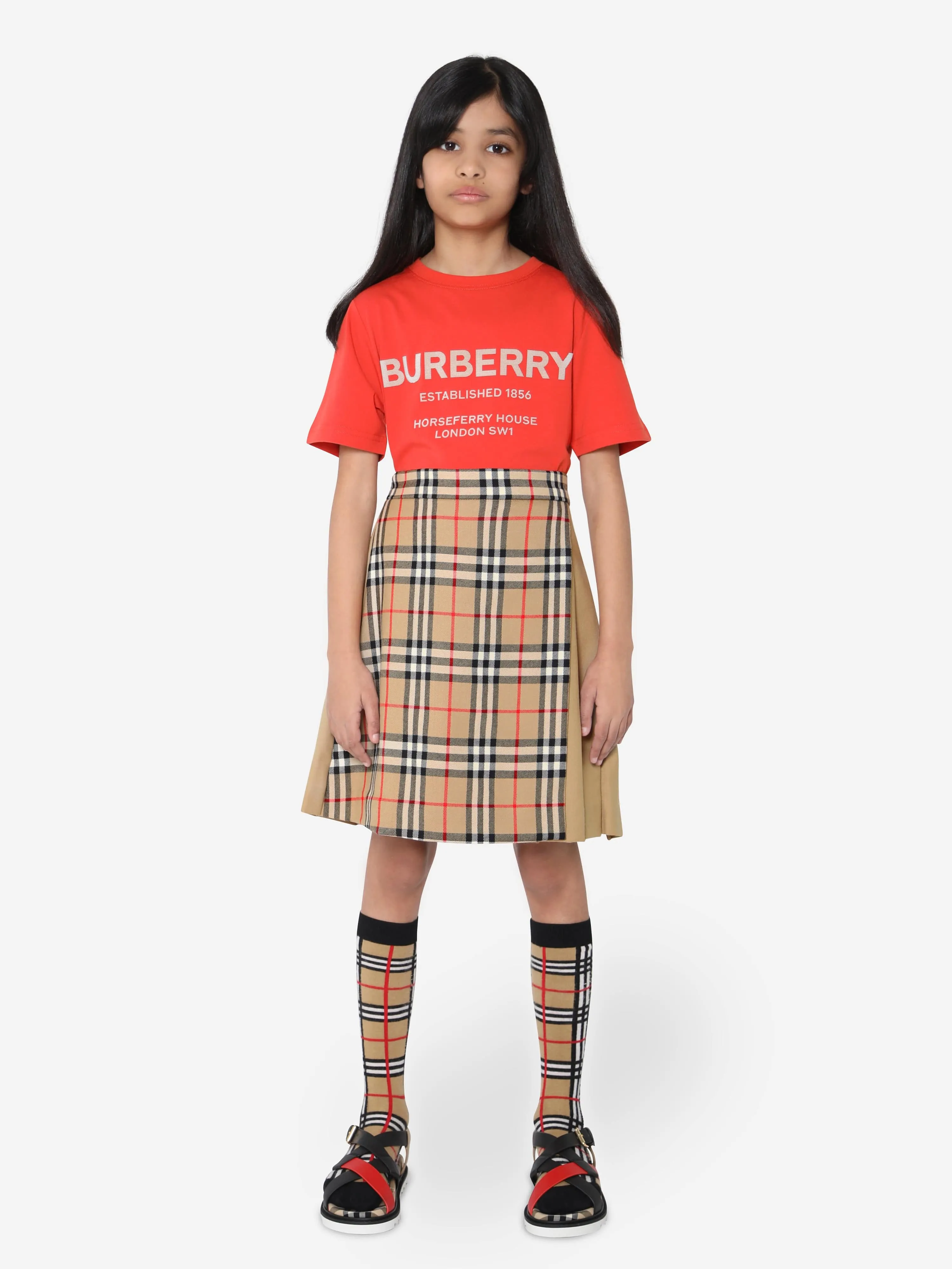 Burberry Girls Check Lana Skirt