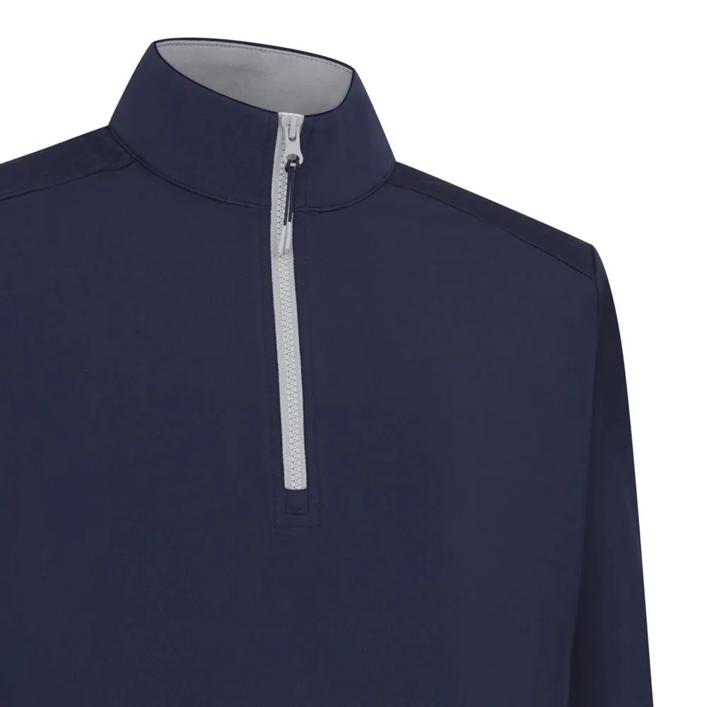 Callaway 1/4 Zip Mixed Media Pullover - Peacoat