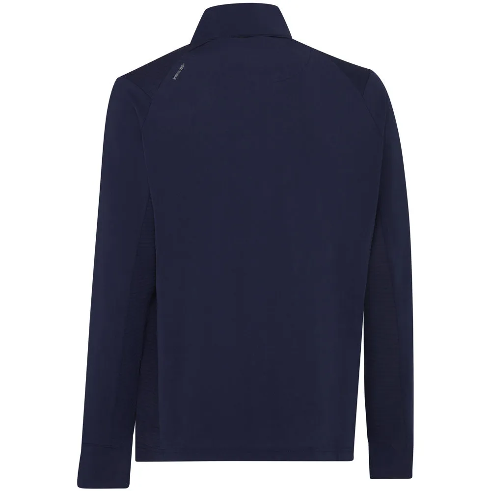 Callaway 1/4 Zip Mixed Media Pullover - Peacoat