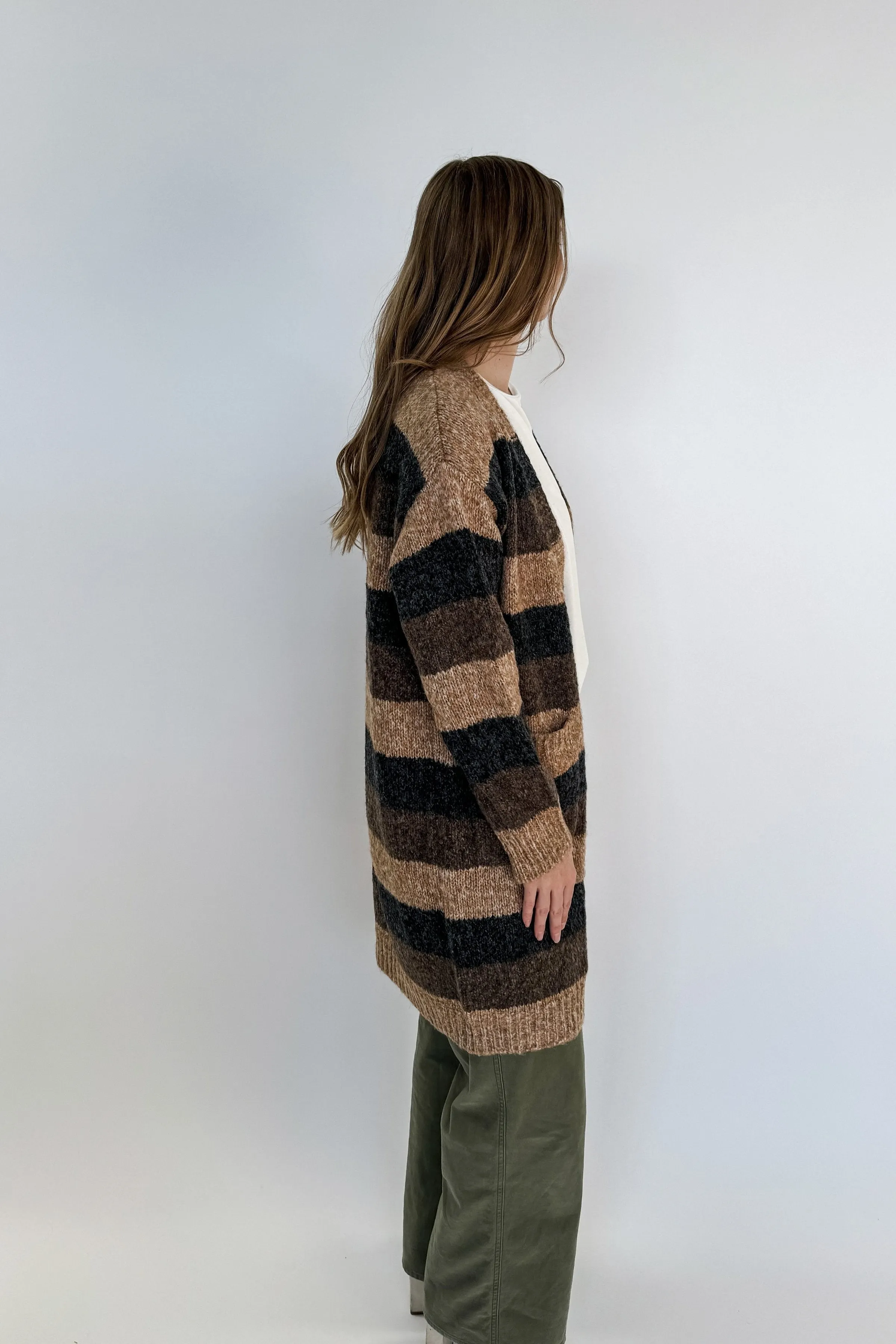 Cardigan Long Cozy Stripes