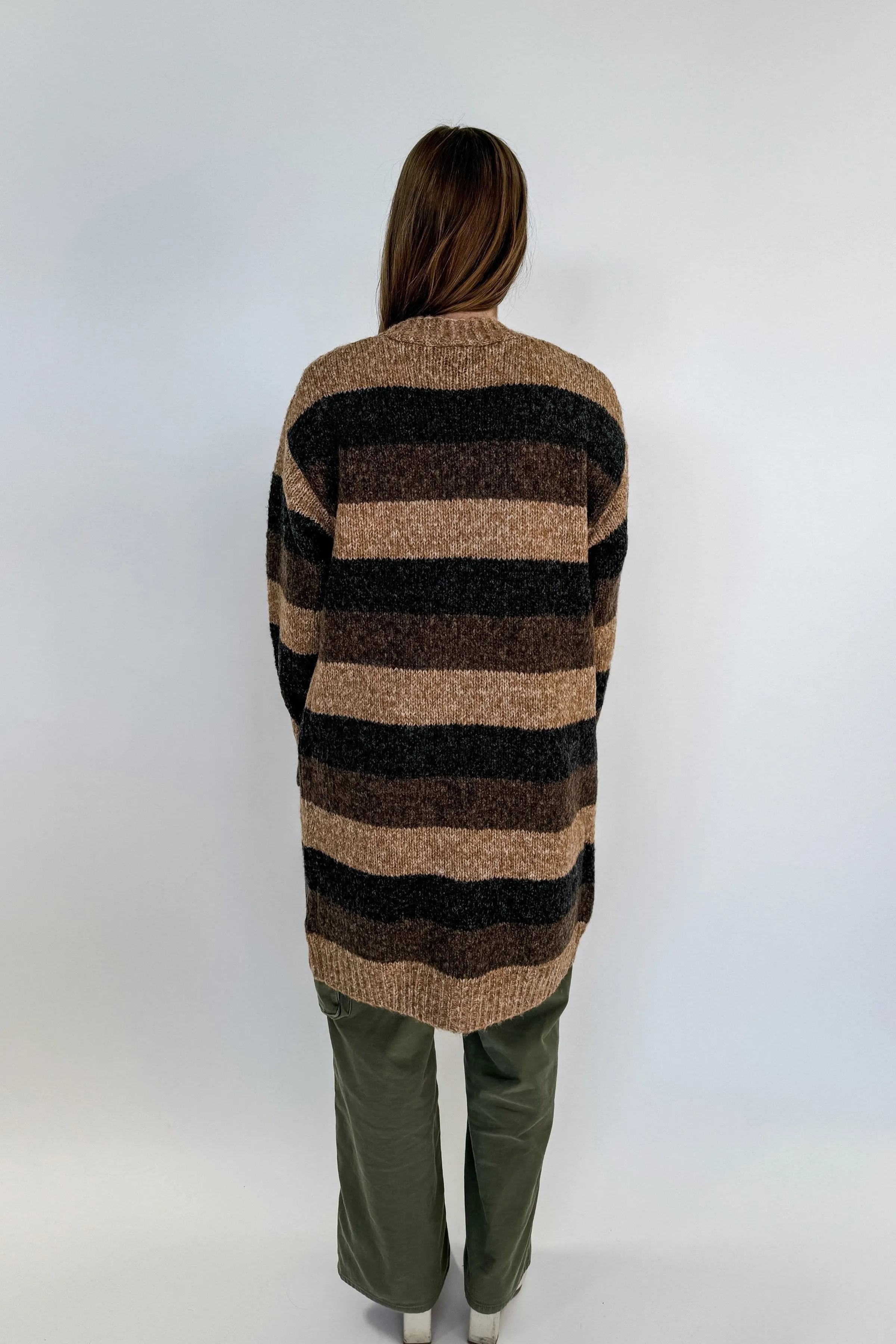 Cardigan Long Cozy Stripes