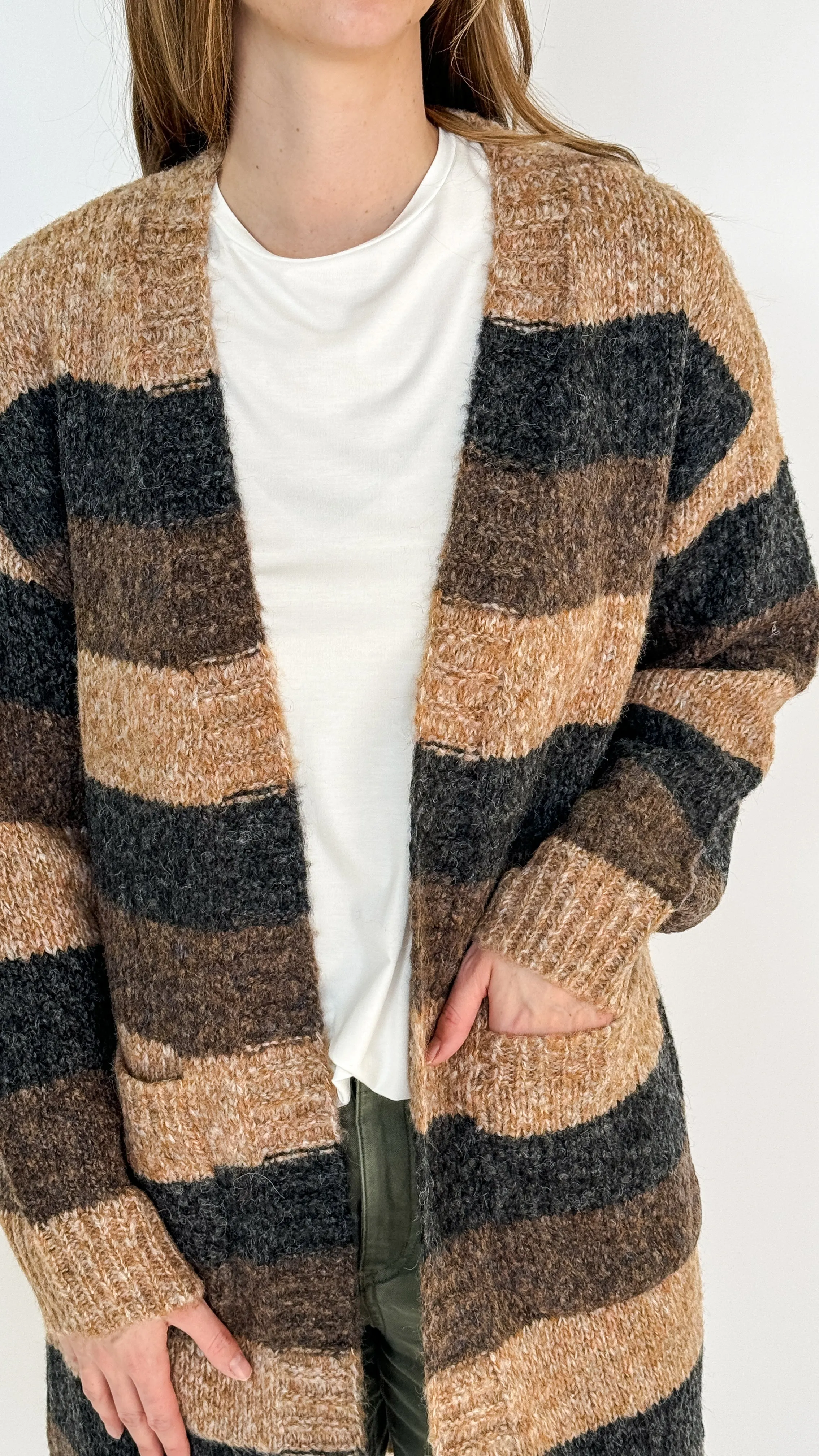 Cardigan Long Cozy Stripes