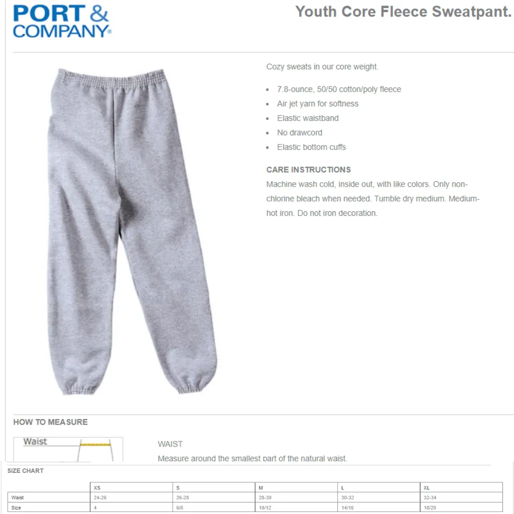 Carolina Collaborative Prep Elastic Bottom Cuff Sweatpants