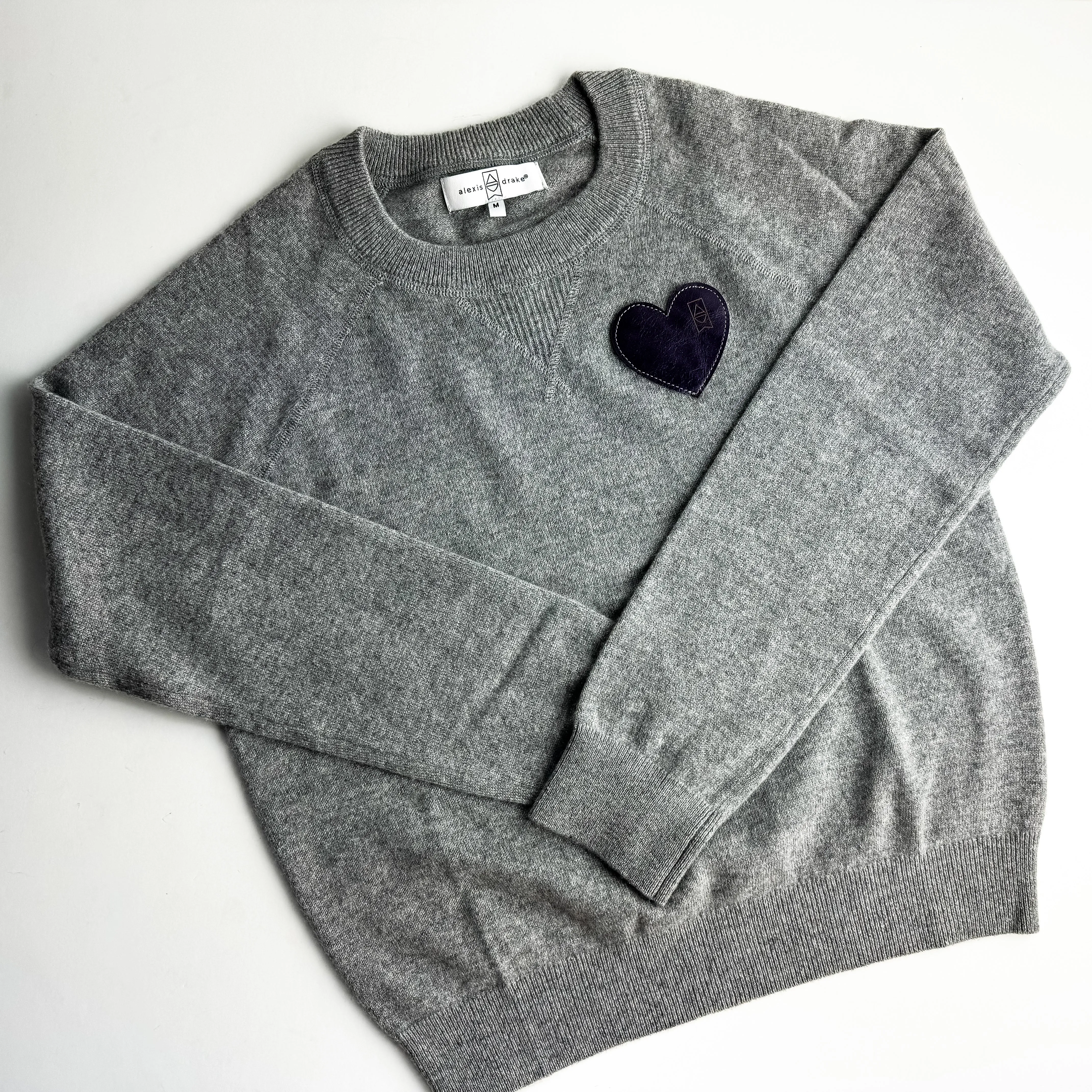 Cashmere   Cotton Collection | Fitted Cashmere Sweater | Heather Grey