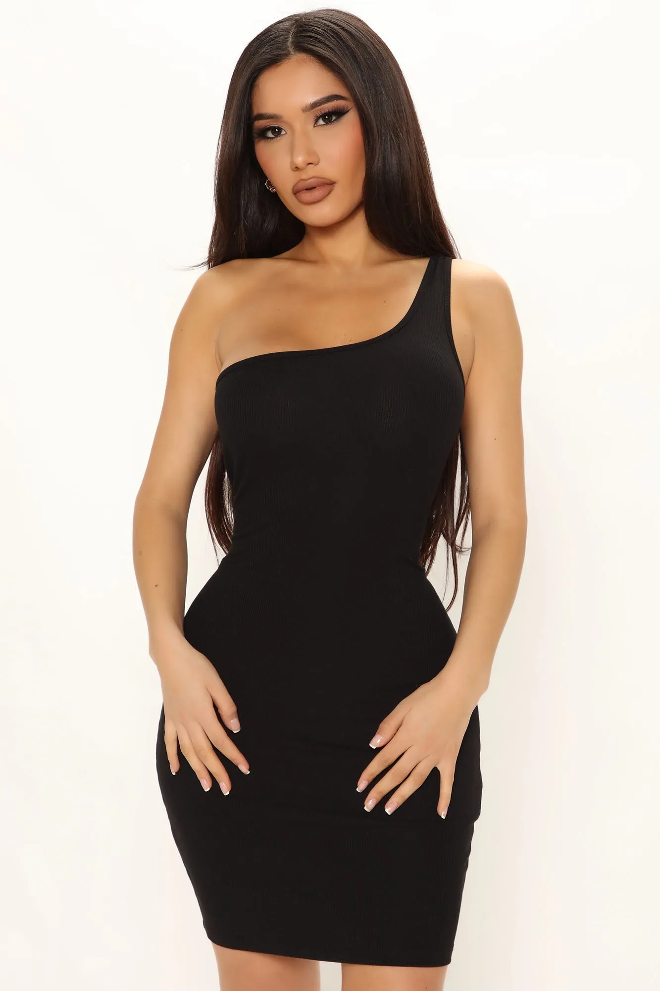 CeCe One Shoulder Mini Dress - Black