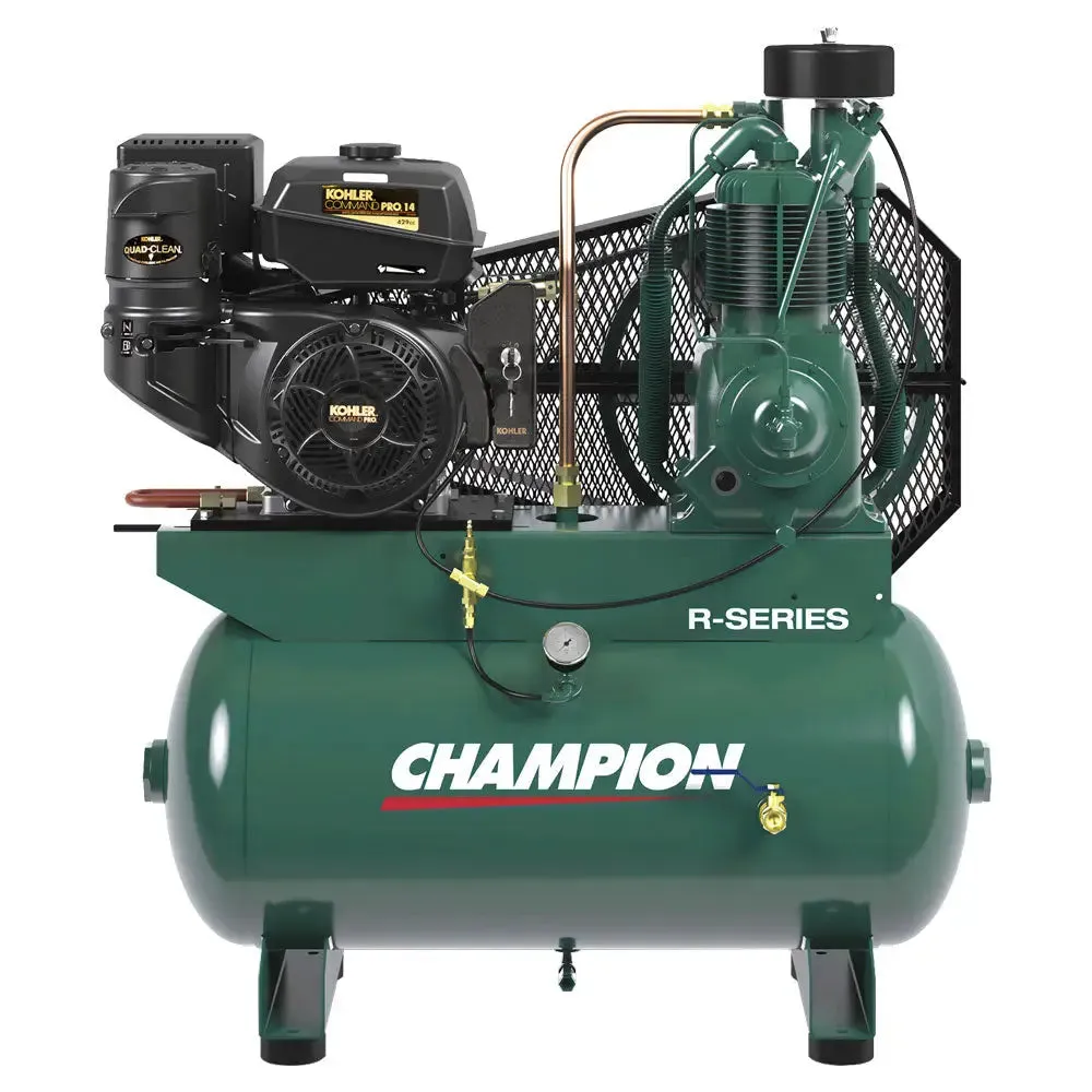 Champion 30 Gal HGR7 R Series Air Compressor, 14 HP Kohler Horz.