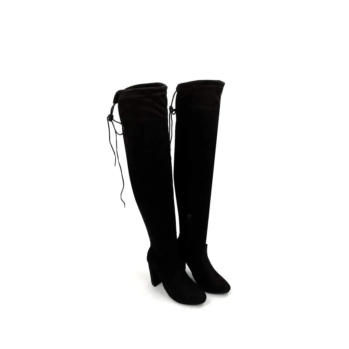 Cinda Block Heel Slim Over Knee Boot