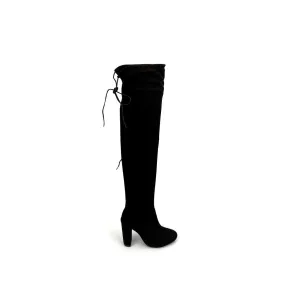 Cinda Block Heel Slim Over Knee Boot