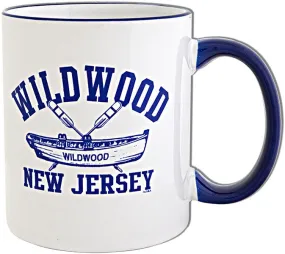 CMWJ02 Coffee Mug White Cobalt Wildwood Lifeboat