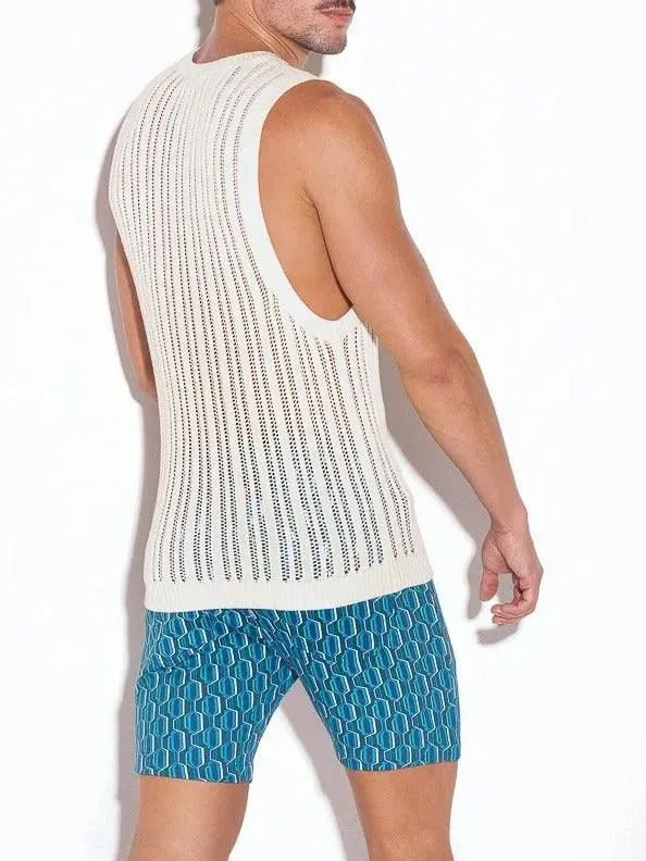 CODE 22 KNITTED STRIPE TANK TOP