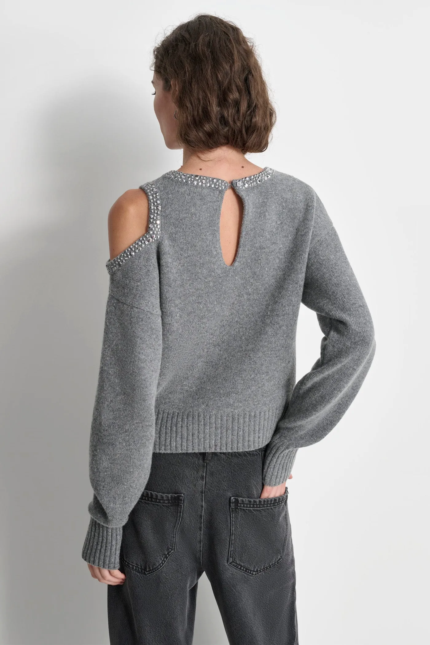 COLD SHOULDER SWEATER