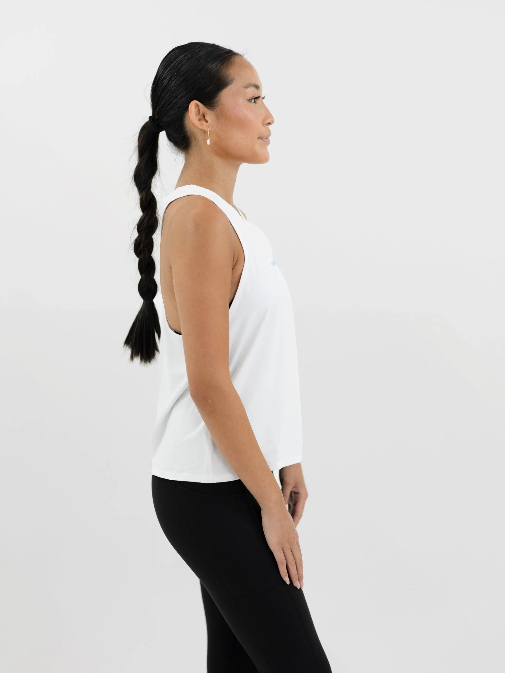 CorePower Yoga White Cropped Tank