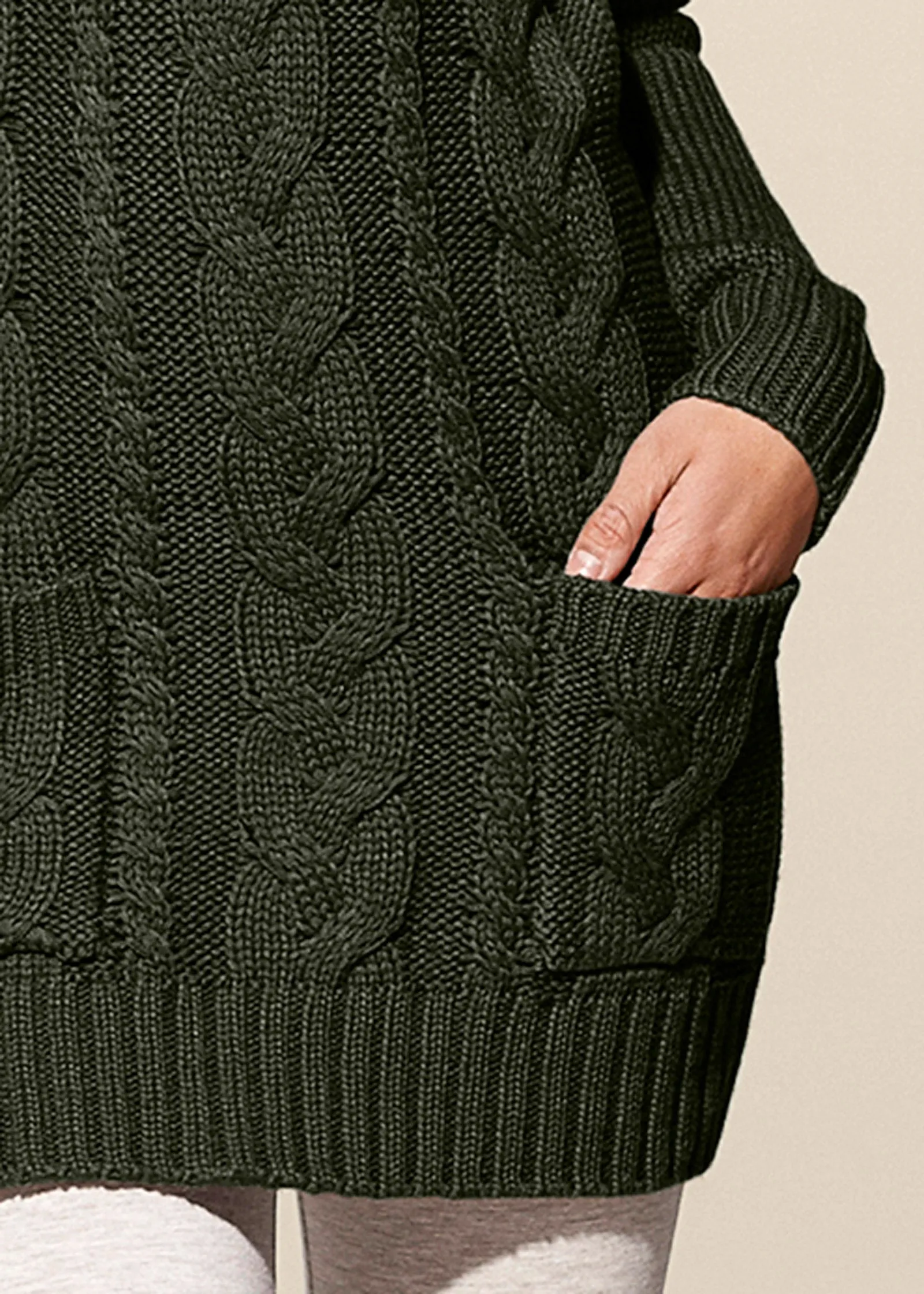 Cozy Sweater Dress - Olive