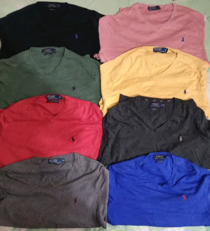 Custom handpick VNECK RL SWEATER 50PCS