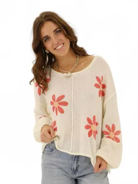 Daises Mesh Sweater