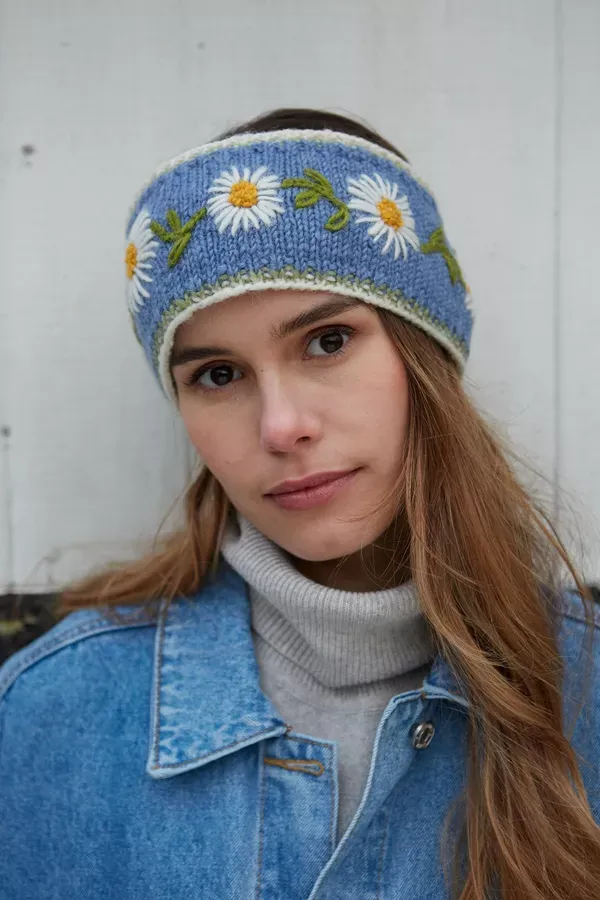 Daisy Chain Headband Jacaranda in Sky Blue