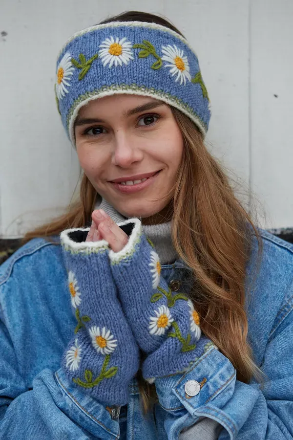 Daisy Chain Headband Jacaranda in Sky Blue