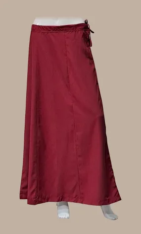 Dark Maroon Cotton Under Skirt