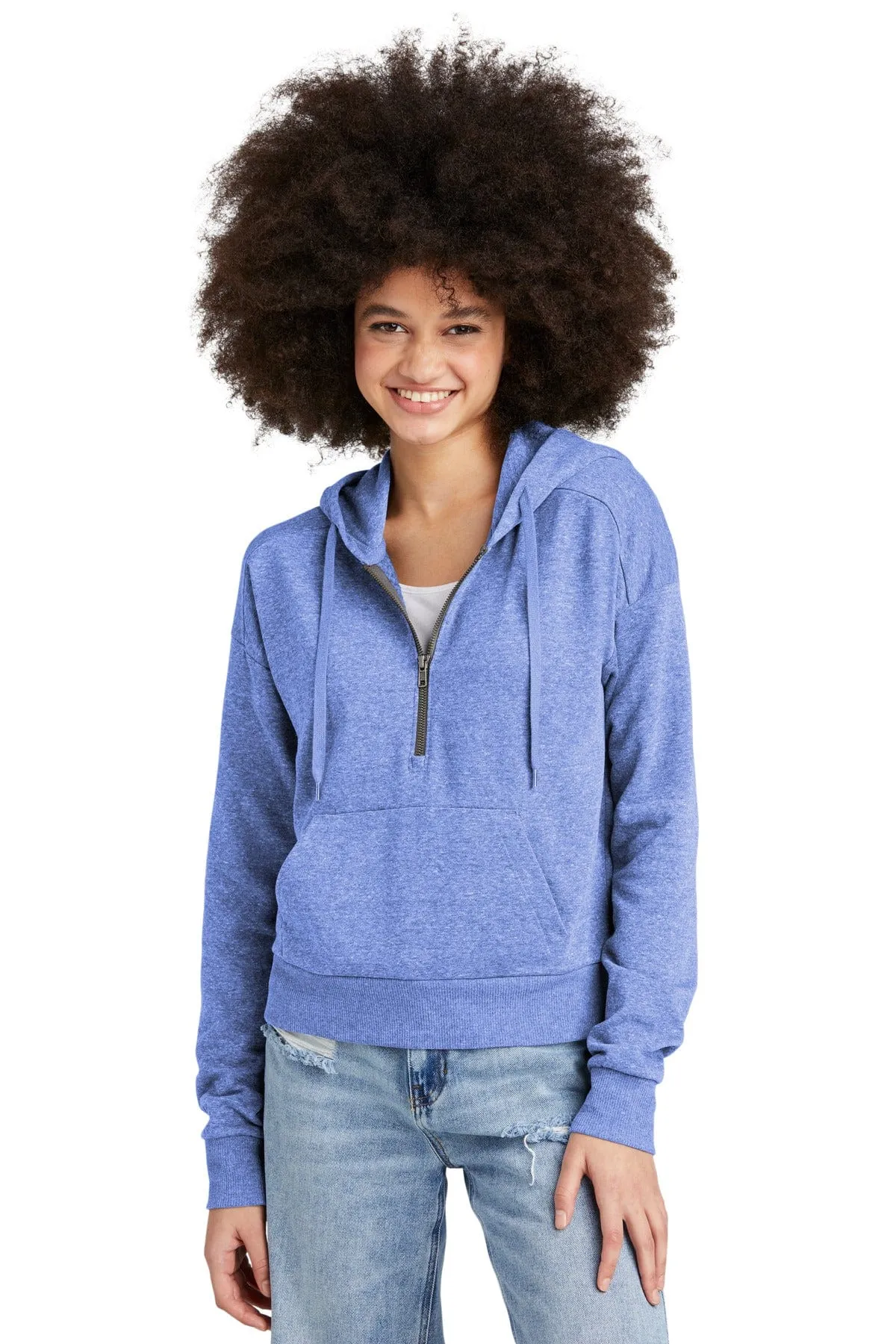 District DT1311: Women's Perfect Tri Fleece 1/2-Zip Pullover