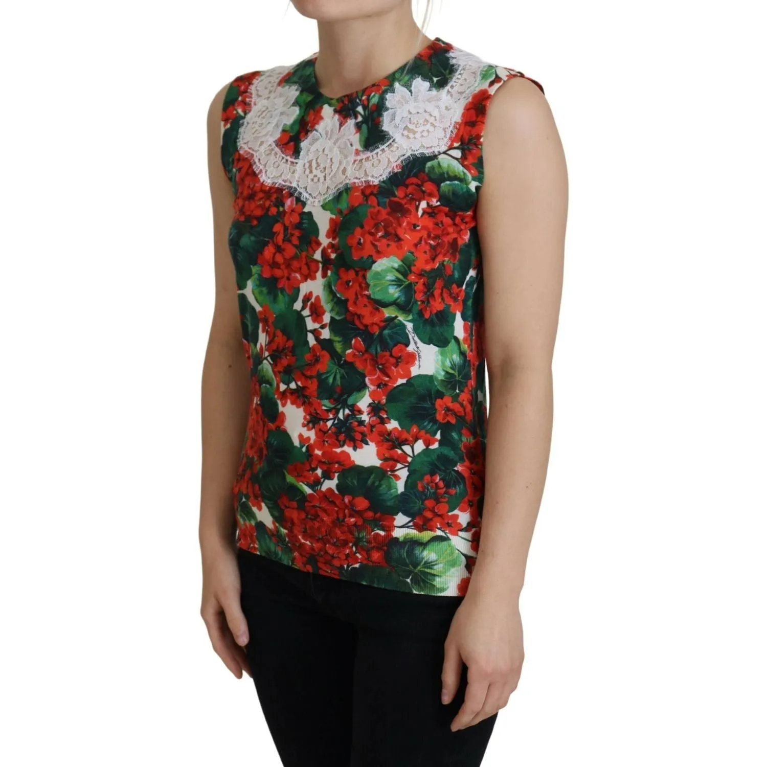 Dolce & Gabbana Chic Floral Print Tank Top Vest