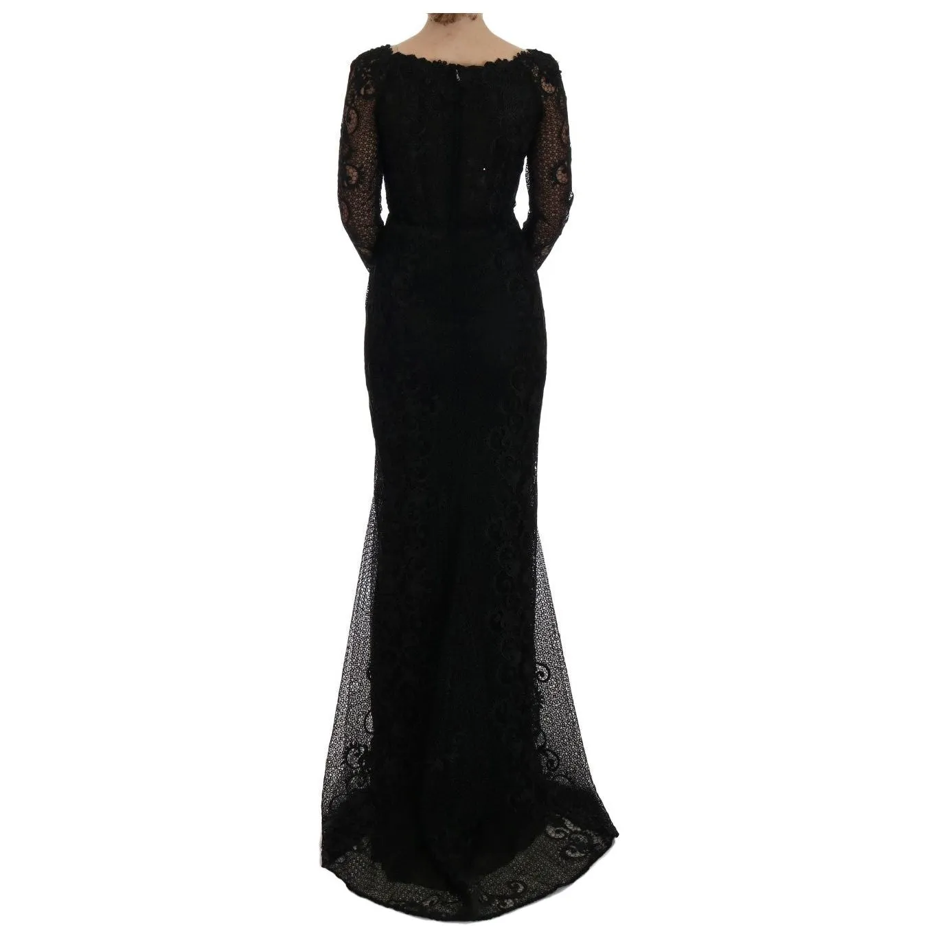 Dolce & Gabbana Elegant Full Length Black Sheath Maxi Dress