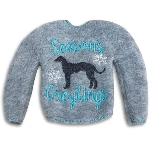 Elf Sweater Season's Greytings Greyhound Grey