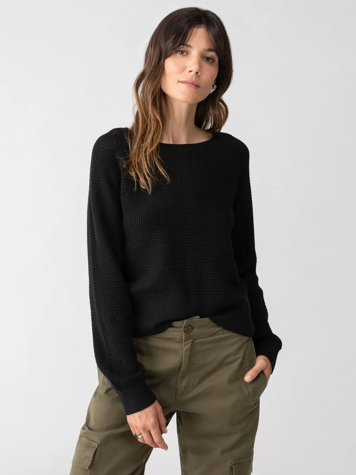 Everyday Openwork Sweater Black